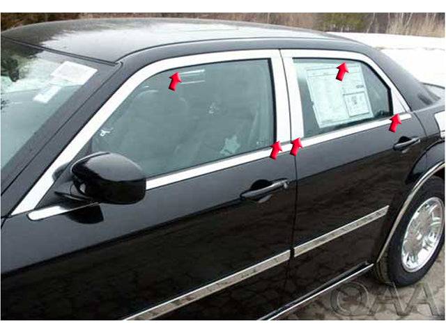 Stainless Steel Window Accent Package 10Pc 05-10 Chrysler 300
